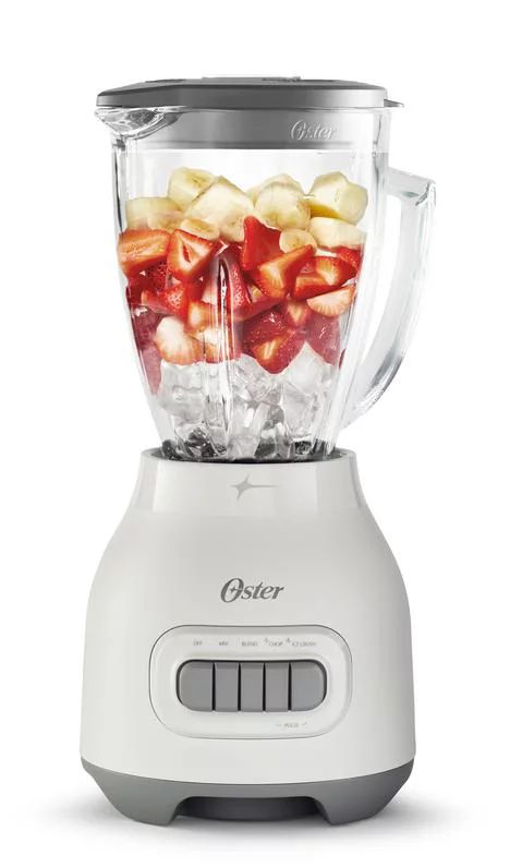 Oster Easy-to-Use 6-Cup Glass Jar Blender, Food Chopper and Ice Crush, Smoothie Blender, White | Walmart (US)