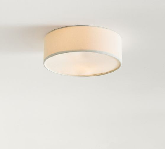 Linen Drum Flush Mount (12"-18") | Pottery Barn (US)