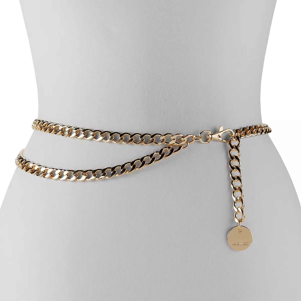 Women's Nine West Chain Belt, Size: Large-XL, Gold | Kohl's