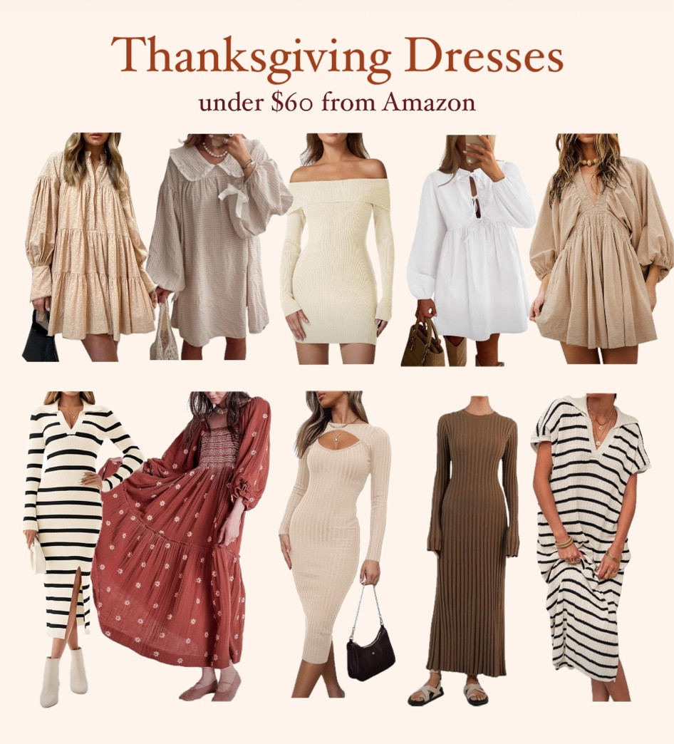 THANKSGIVING DRESSES 🦃🍂 Thanksgiving dress, fall dress, fall dresses, Family photos. family pictures, outfit for family photos, outfit for family pictures, outfits for family photos, outfits for family pictures, fall outfit, fall outfits, holiday outfit, holiday outfits, Thanksgiving outfit, Thanksgiving outfits, knit dress, knit dresses, holiday dress, holiday dresses, neutral dress, neutral dresses, Thanksgiving outfit, Thanksgiving outfits, 