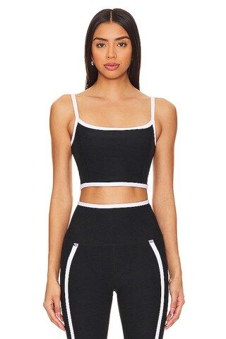 Beyond Yoga Spacedye New Moves Cropped Tank in Darkest Night & Cloud White from Revolve.com | Revolve Clothing (Global)