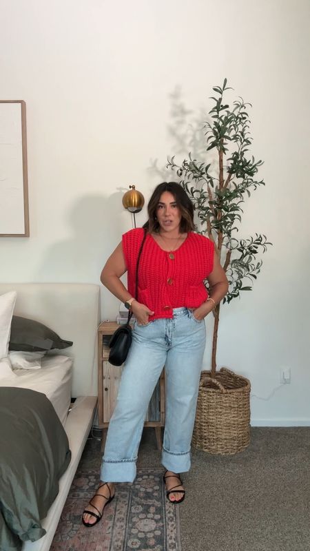 Amazon summer date night look! Sweater L, jeans 10 no stretch run long I rolled up at 5’4! 

Mom style, midsize, size 10, Amazon fashion. 

#LTKMidsize #LTKWorkwear #LTKStyleTip