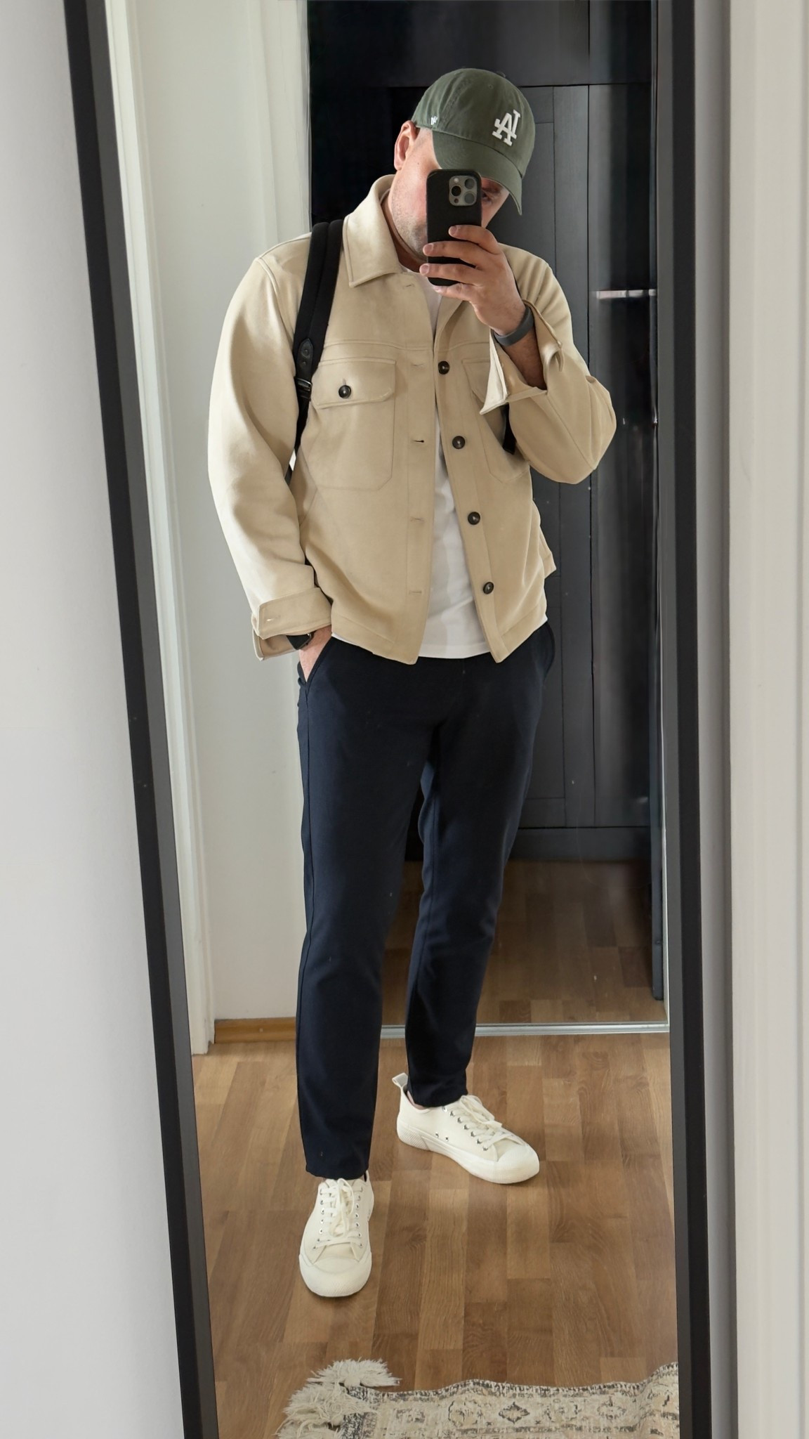 One of my favorite looks of this spring! Suede overshirt, navy drawstring pants & white low top sneakers with white tshirtt
•
•
•


#LTKMens #LTKgrwm #LTKootd