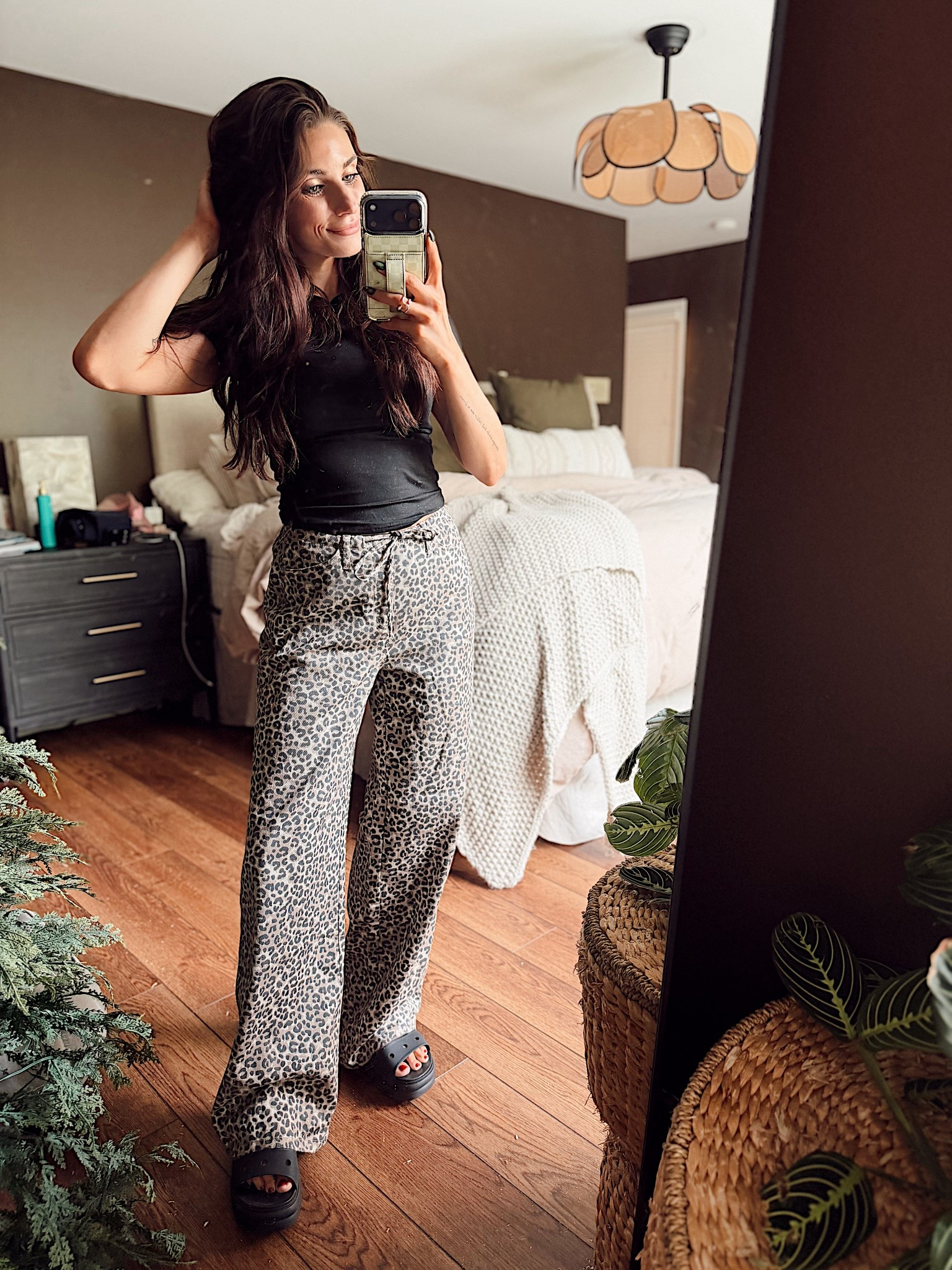 Busy day ahead! Hosting a birthday party while attending two today! Here for all the birthday love today! Snagged these tie waist leopard print pants from the Walmart recently and I’m in love! They are comfy yet still structured. Paired it with this simple basic black tee from Walmart as well and my new @crocs . sandals 🤍

#LTKmomlife #LTKPetite #LTKootd