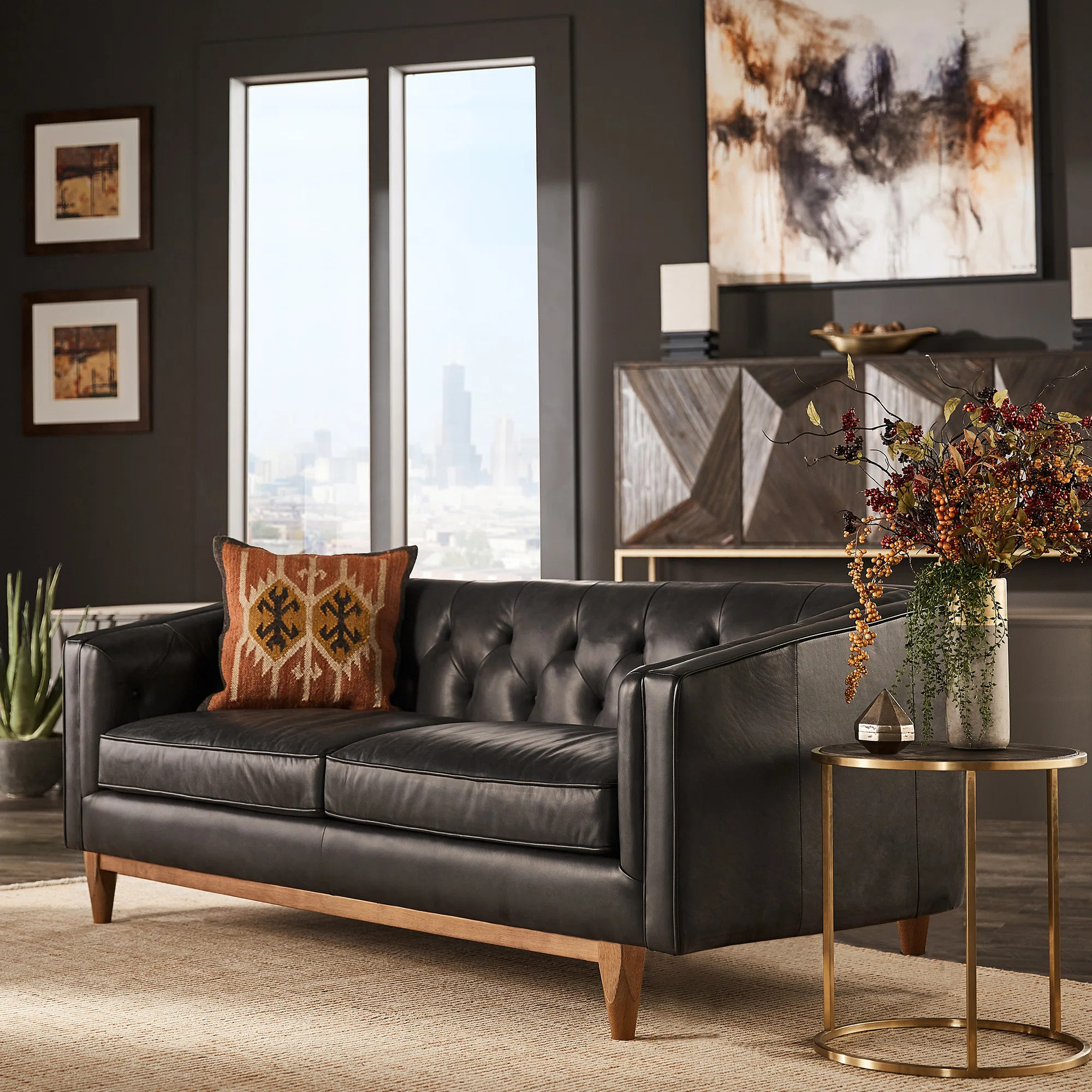 Hornsea 81'' Leather Loveseat | Wayfair North America