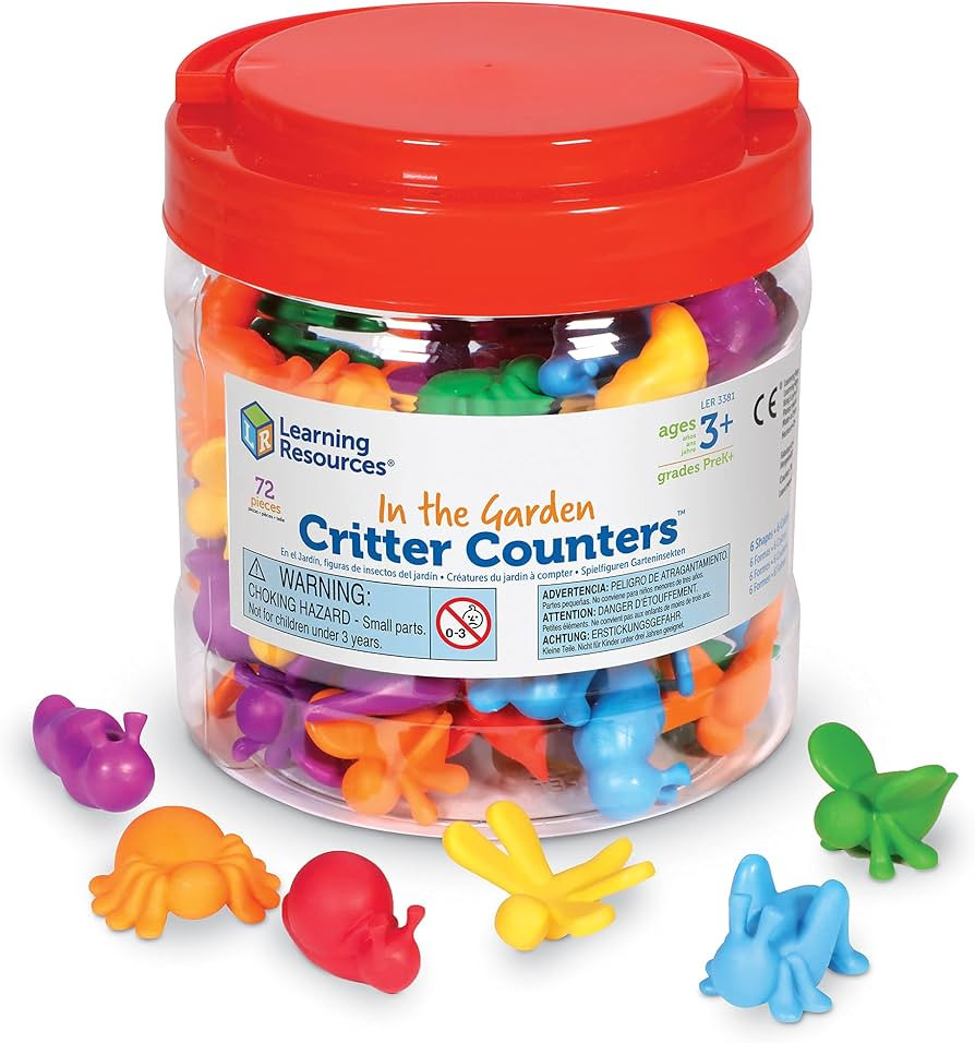 Learning Resources in The Garden Critter Counters - 72 Pieces, Ages 3+,Toddler, Learning Toys, Ma... | Amazon (US)