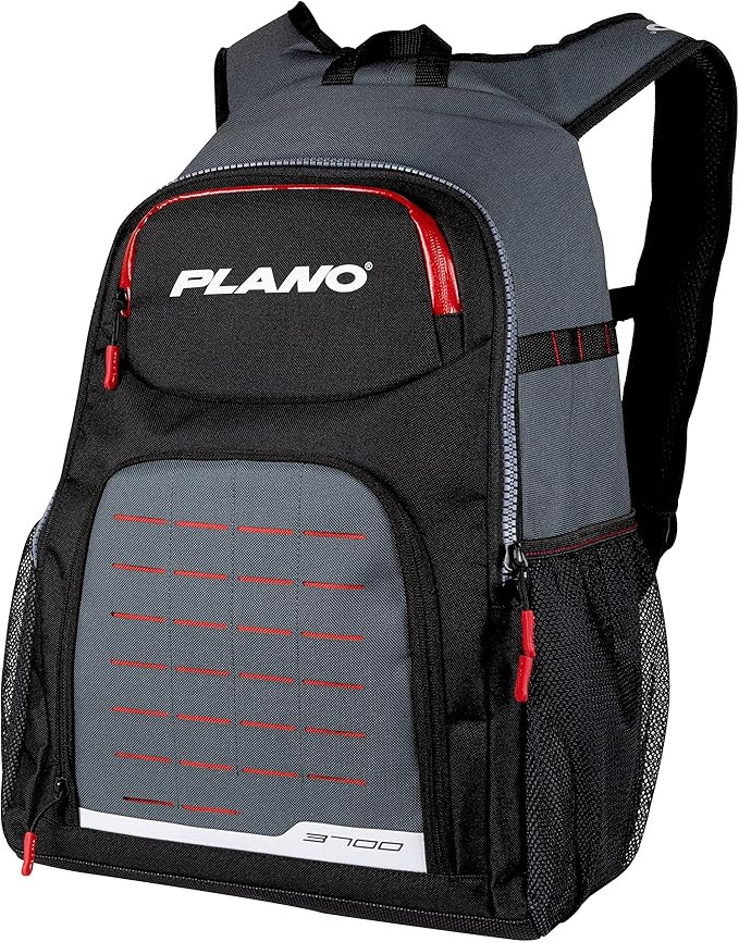 Plano Weekend Series 3700 Backpack, Gray with Red, Black, & White Accents, Includes 2 3700 Stowaw... | Amazon (US)