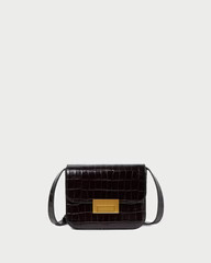 Desi Ebony Embossed Leather Crossbody | Loeffler Randall