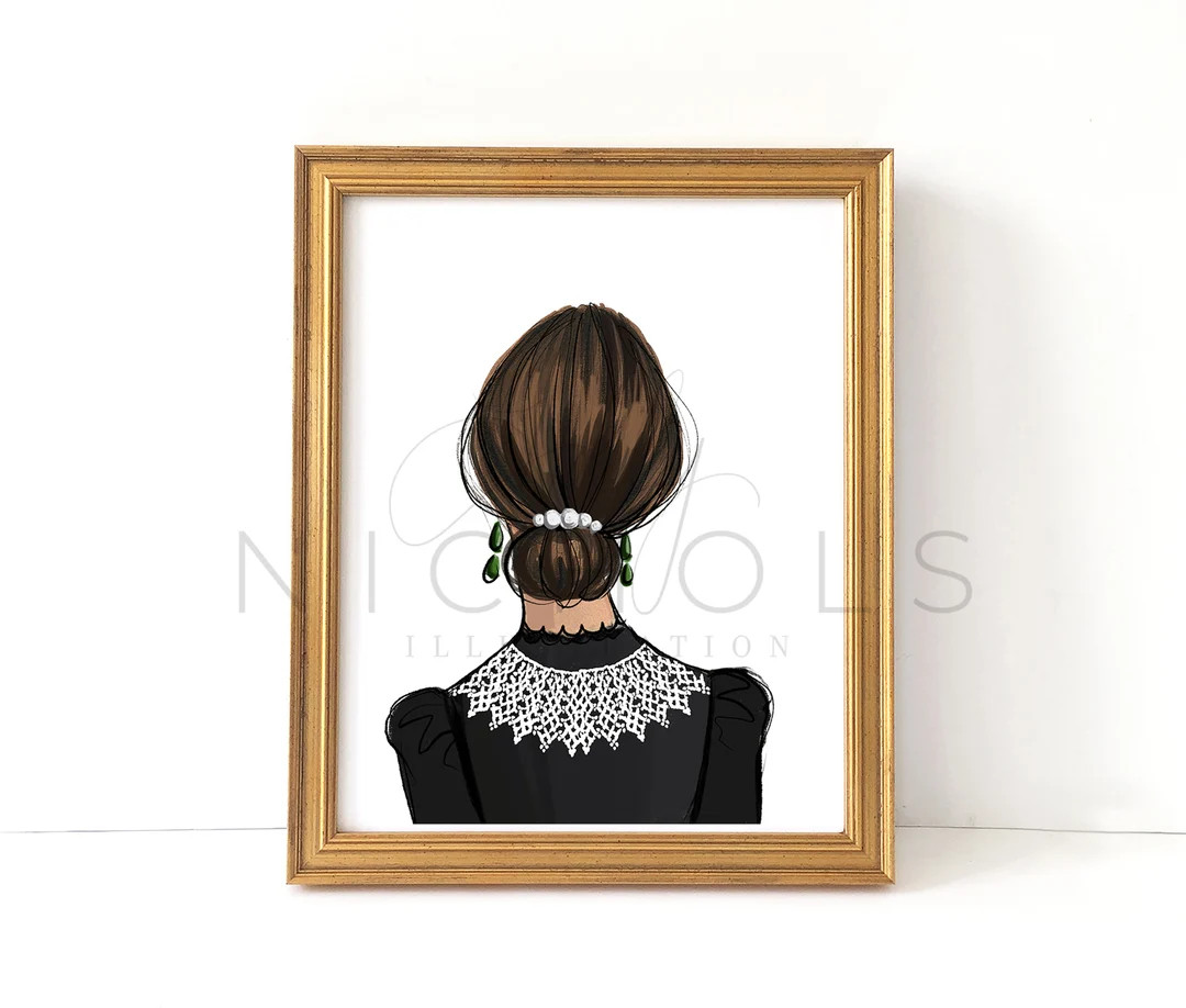 I Dissent fashion Illustration Print - Etsy | Etsy (US)