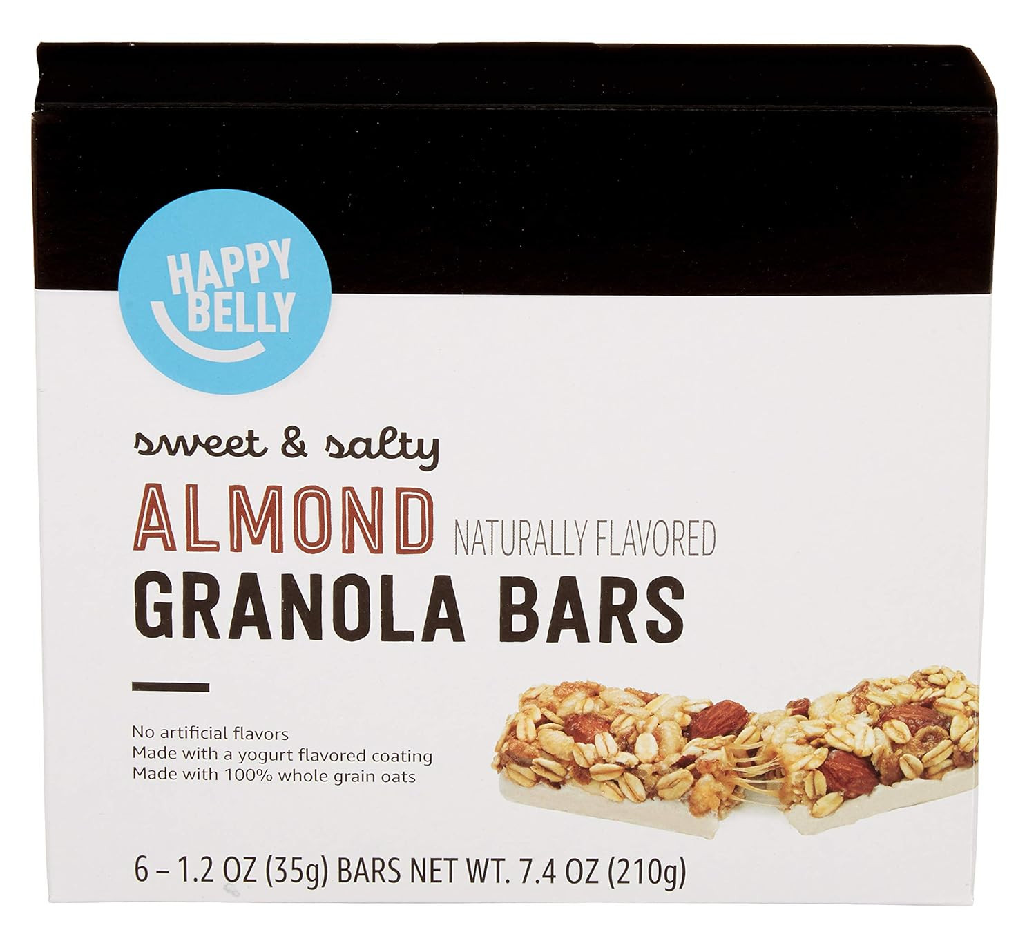 Amazon Brand - Happy Belly Sweet & Salty, Almond Granola Bars, 1.2 Oz, 6 Count | Amazon (US)