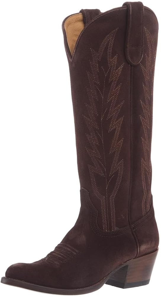 Macie Bean Women`s Chocolate Suede 15In Top Cowgirl Boot | Amazon (US)