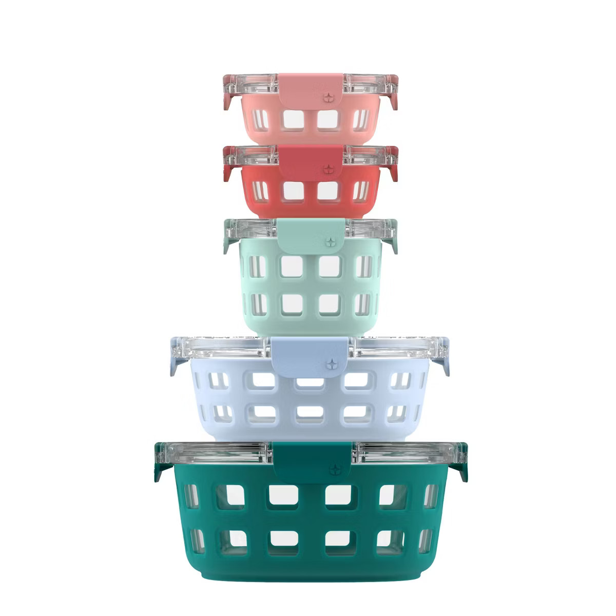 Ello 10pc Mixed Glass Rounds Food Storage Container Set | Target