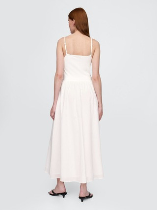 Compact Jersey Mixed Media Maxi Dress | Gap (CA)