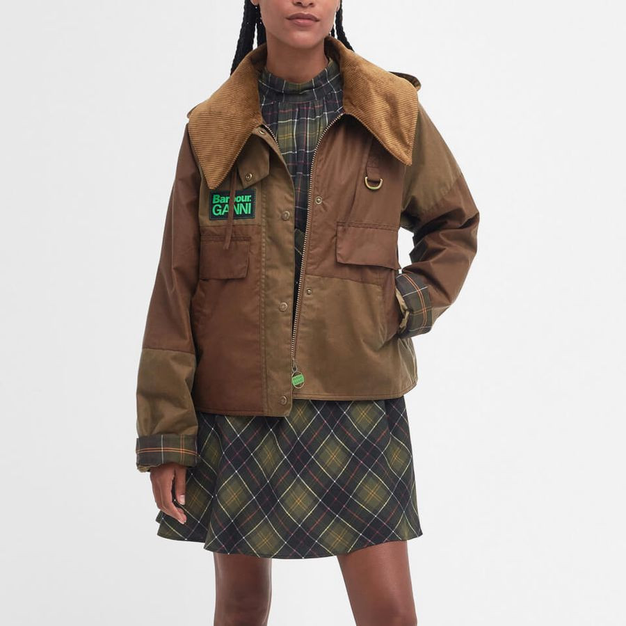 Barbour x GANNI Spey Waxed-Cotton Jacket | Coggles (Global)