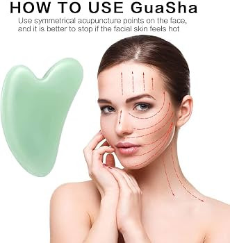 Gua Sha Stone Massage Tool Jade Neck Beauty Slimming Massager for Spa Skin Caring Pain Relief Too... | Amazon (UK)