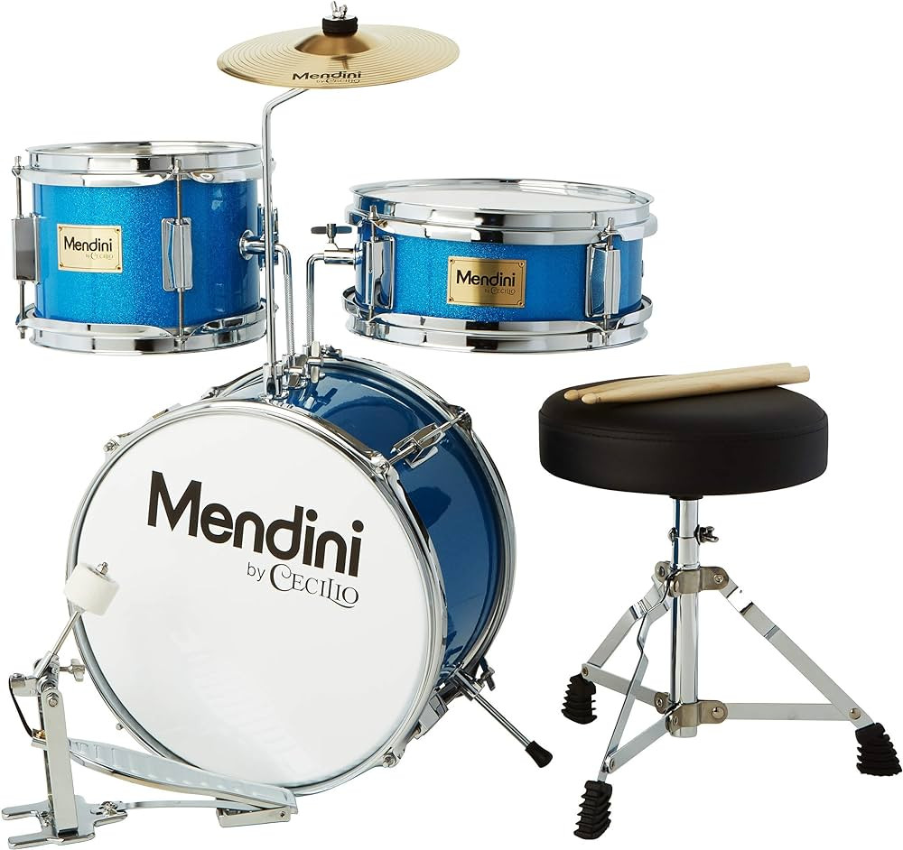 Mendini By Cecilio Kids Drum Set - Junior Kit w/ 4 Drums (Bass, Tom, Snare, Cymbal), Drumsticks, ... | Amazon (US)