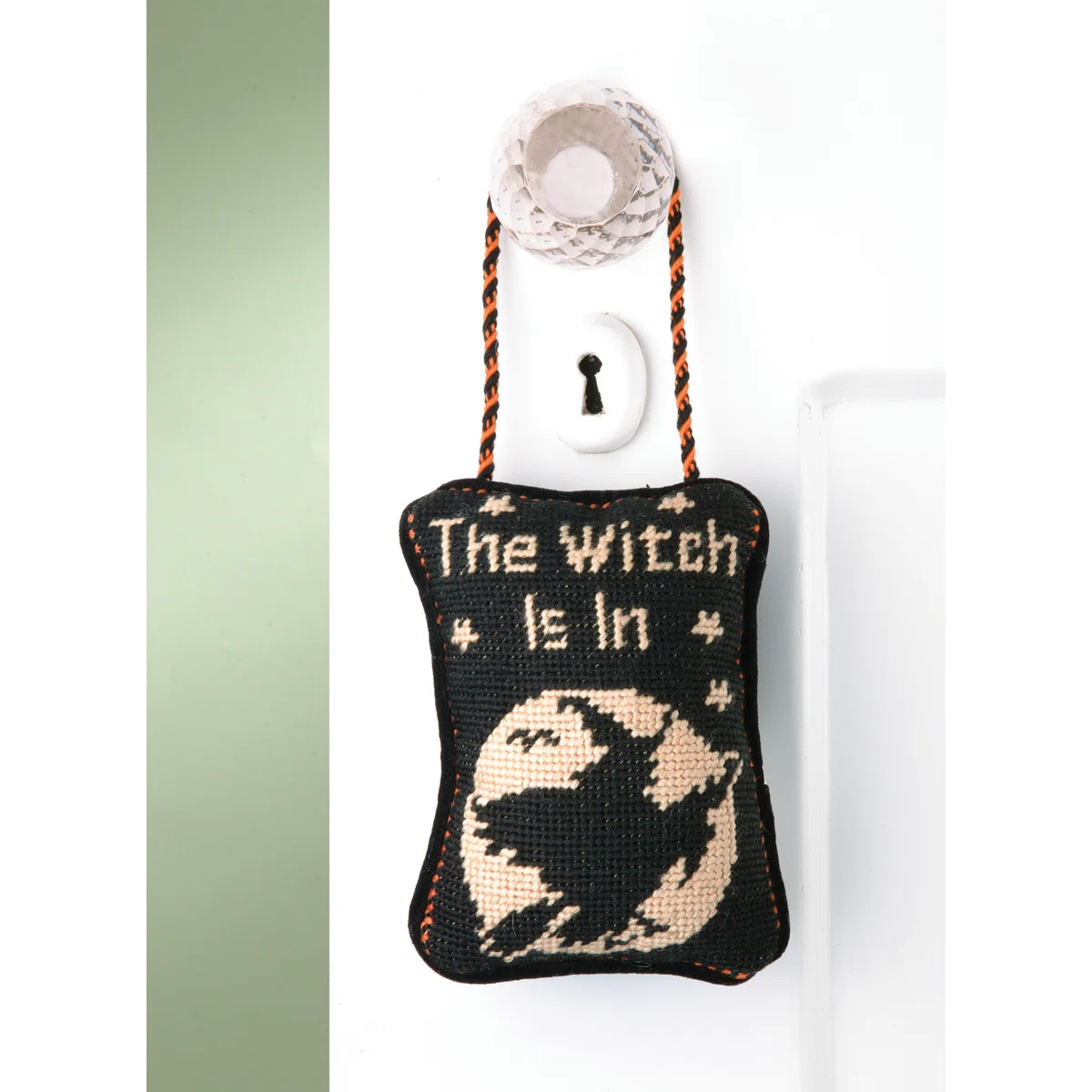 The Witch Is In Needlepoint Door Hanger | Wayfair North America