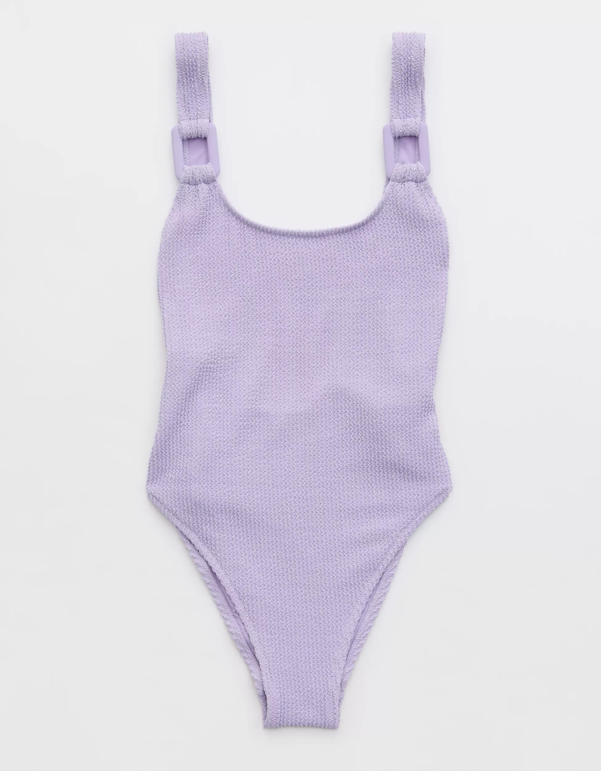 Aerie Shimmery Crinkle Ring Birthday Scoop One Piece Swimsuit | Aerie