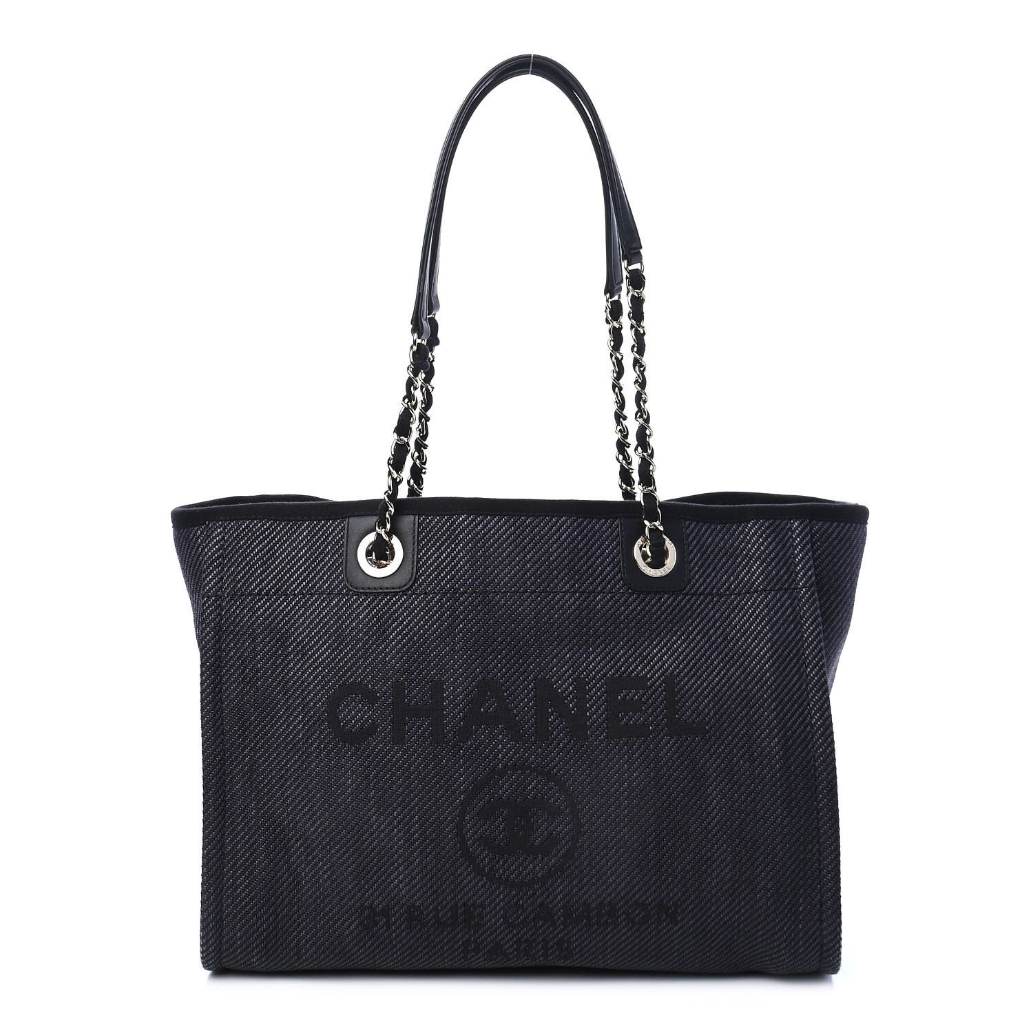 CHANEL

Mixed Fibers Small Deauville Tote Black | Fashionphile