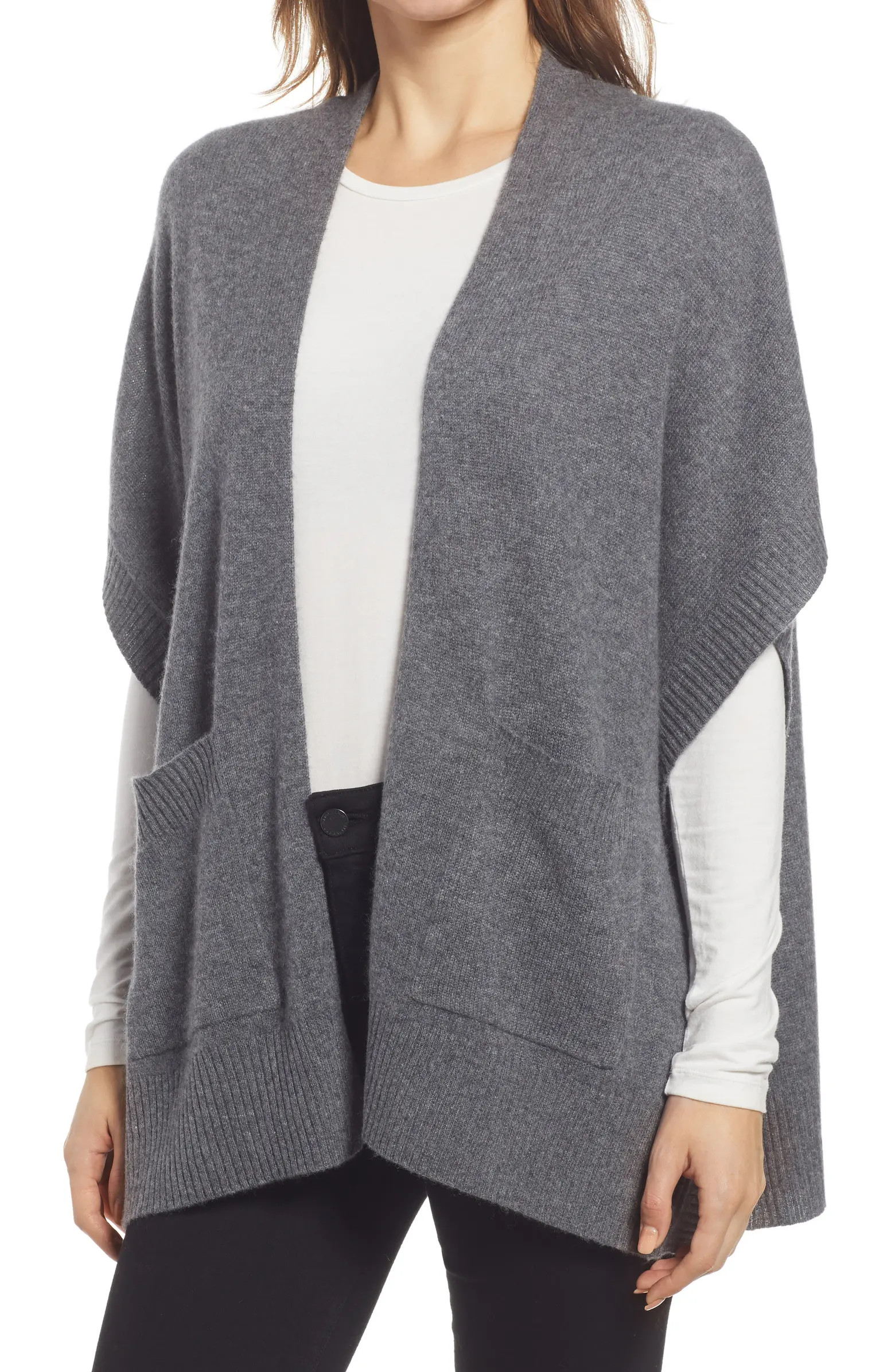 Easy Throw-On Cashmere Ruana | Nordstrom Rack