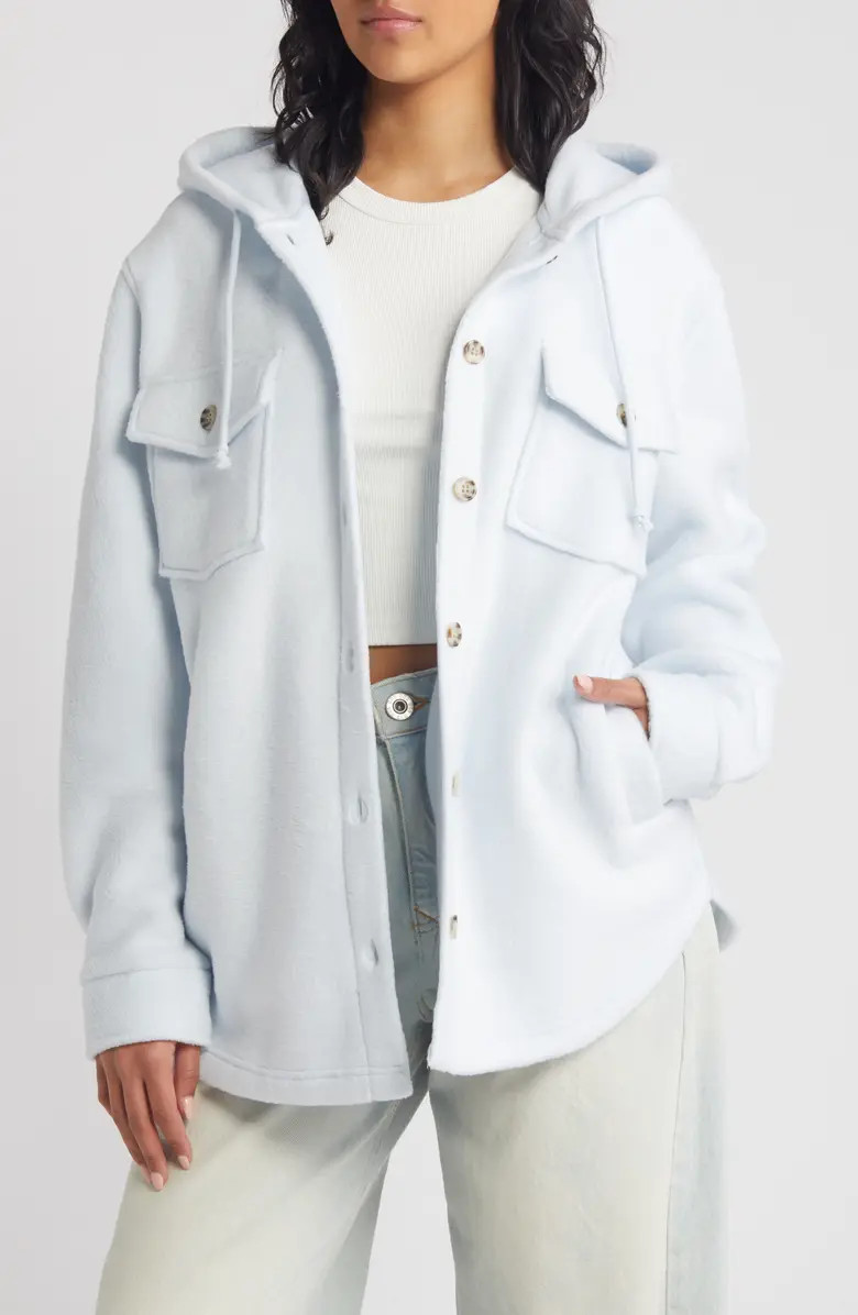 Thread & Supply Hooded Fleece Shacket | Nordstrom | Nordstrom