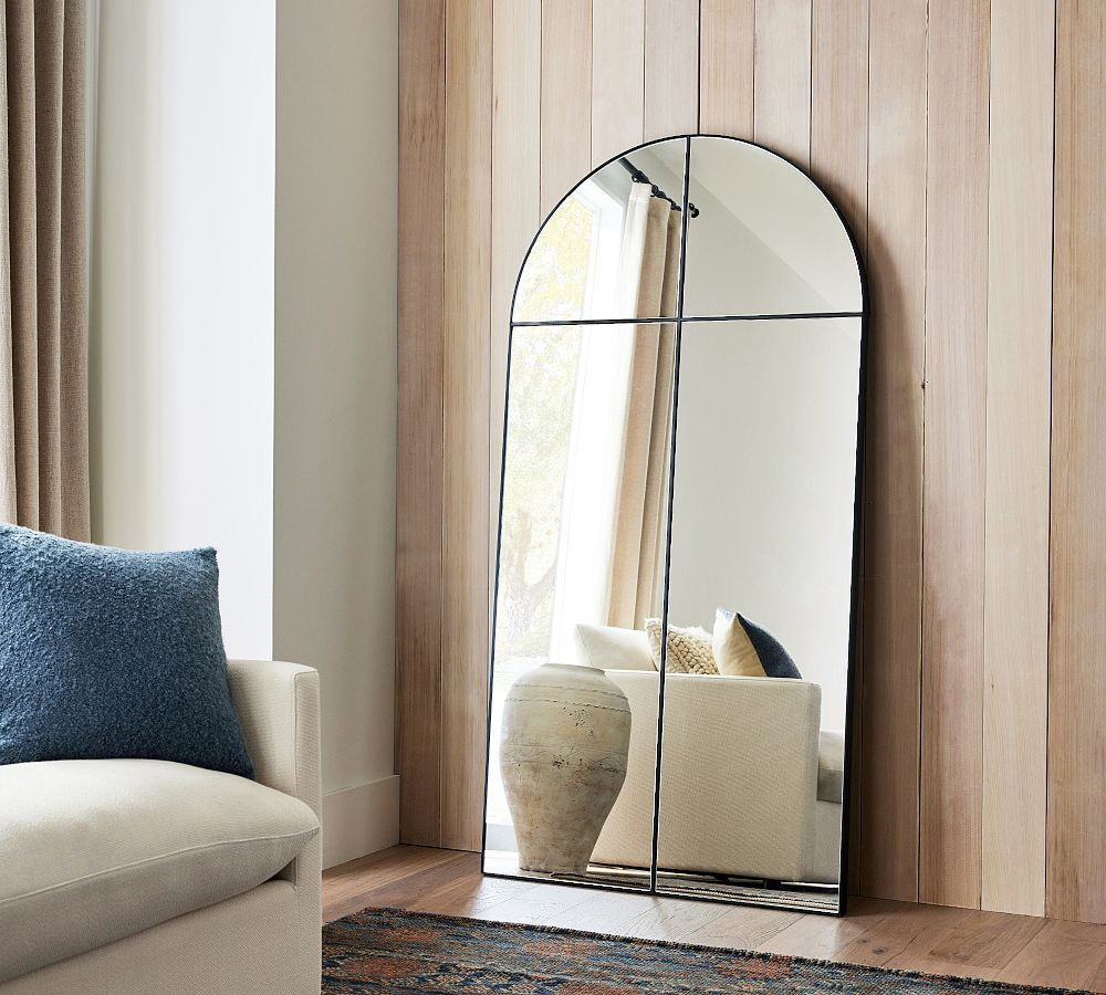 Hayes Paned Floor Arch Mirror | Pottery Barn (US)