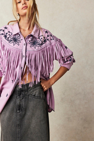 Great Plains Fringe Denim Top | Free People (Global - UK&FR Excluded)
