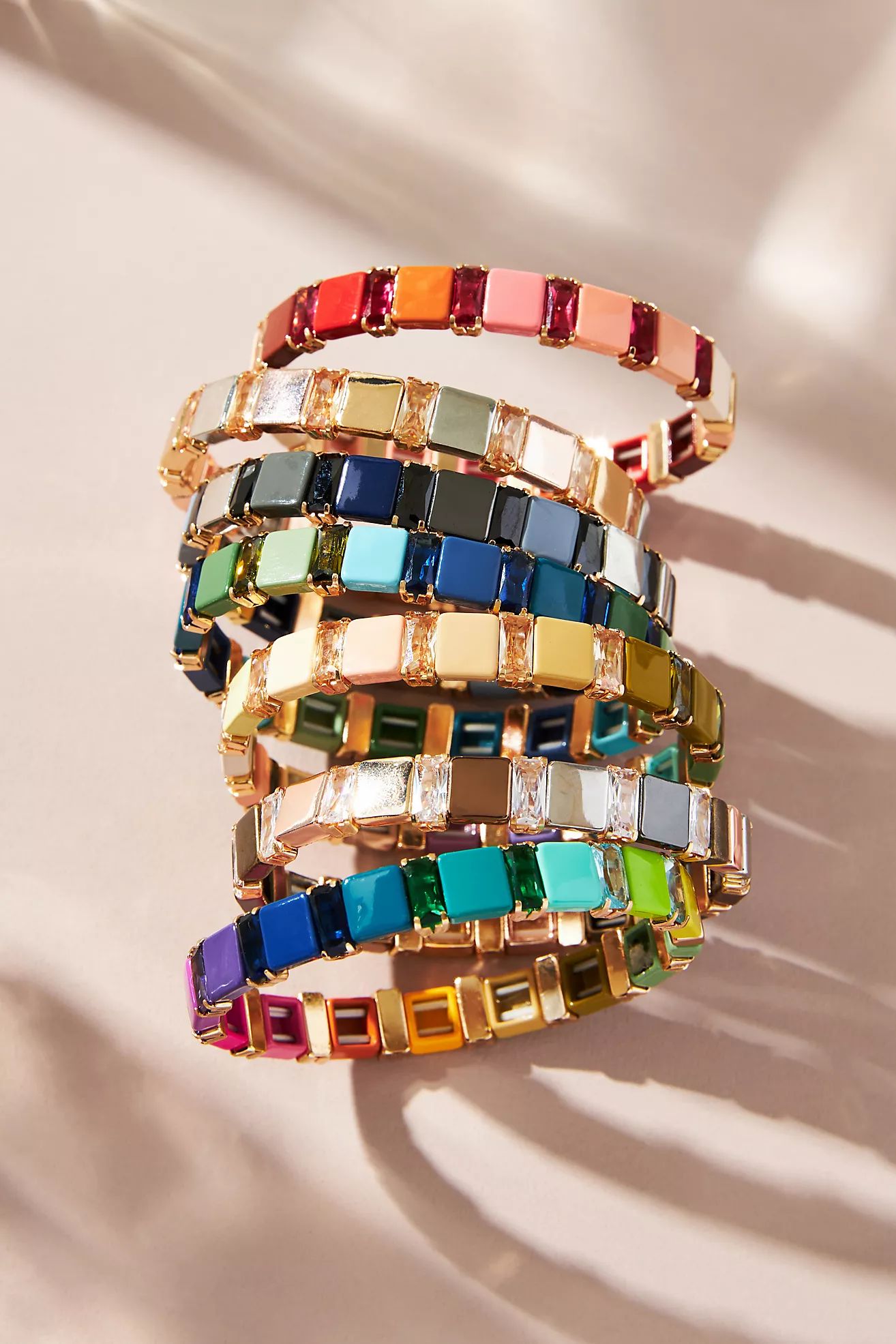 Multi-Color Chicklet Bracelet | Anthropologie (US)