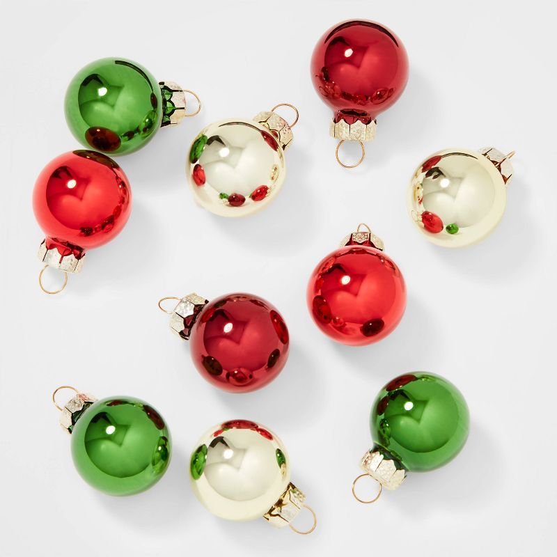 16ct Mini Glass Ball Christmas Tree Ornament Set - Wondershop™ | Target