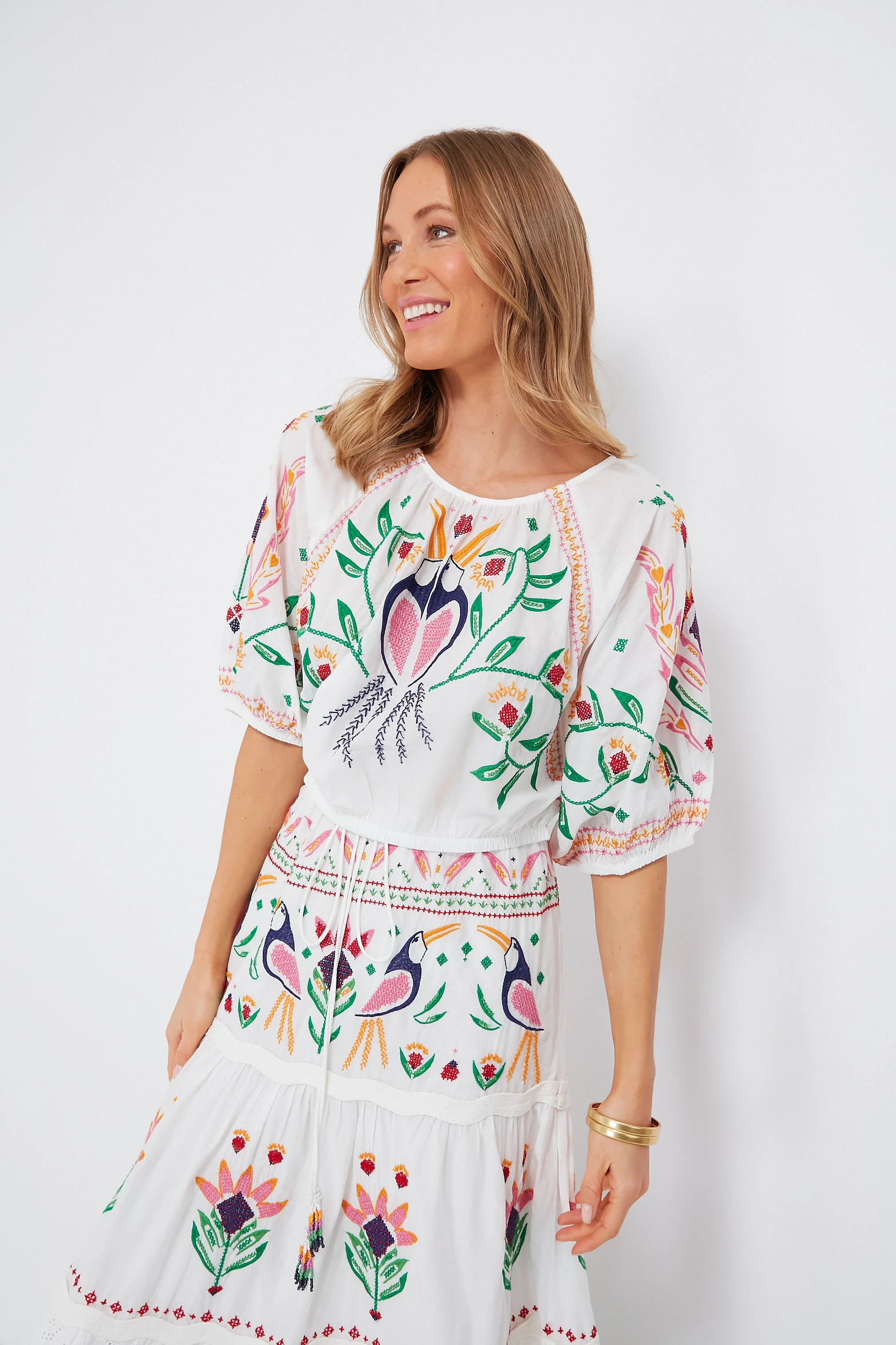 Summer Garden Embroidered Crop Top | Tuckernuck (US)