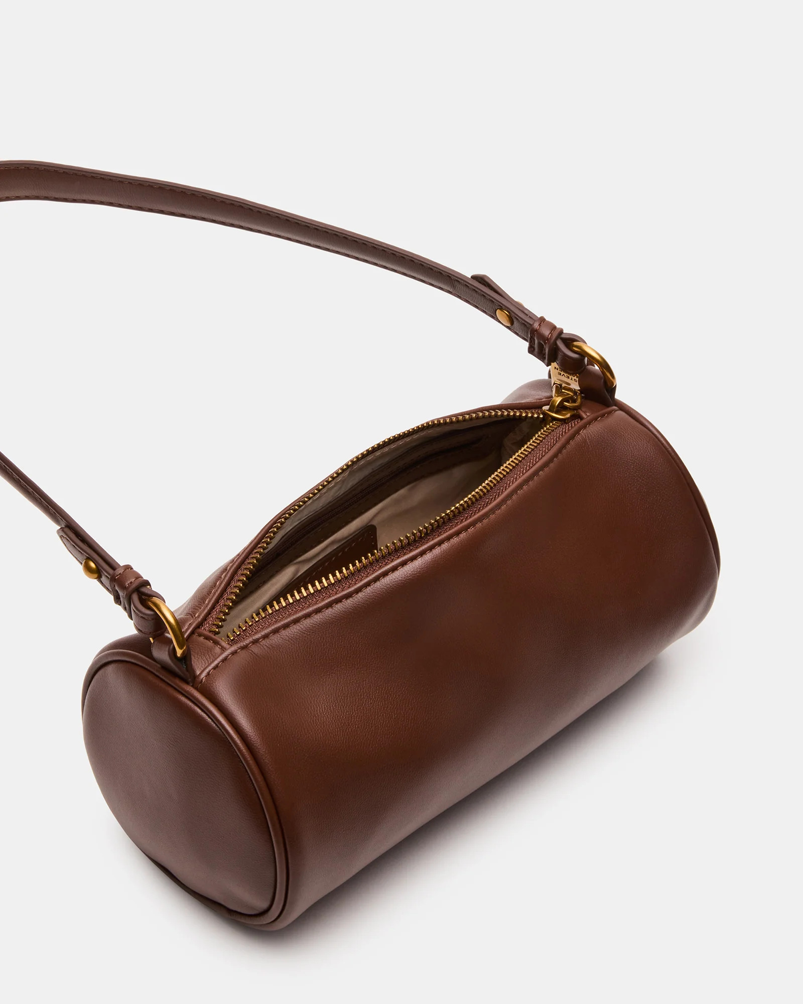 PRIYA Bag Brown Mini Barrel Shoulder Handbag | Steve Madden (US)