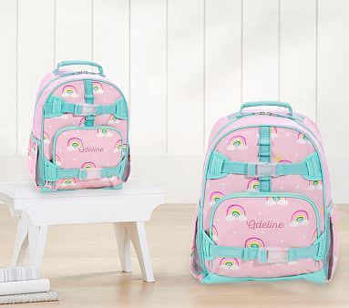 Mackenzie Pink Rainbows Glow-in-the-Dark Backpacks | Pottery Barn Kids