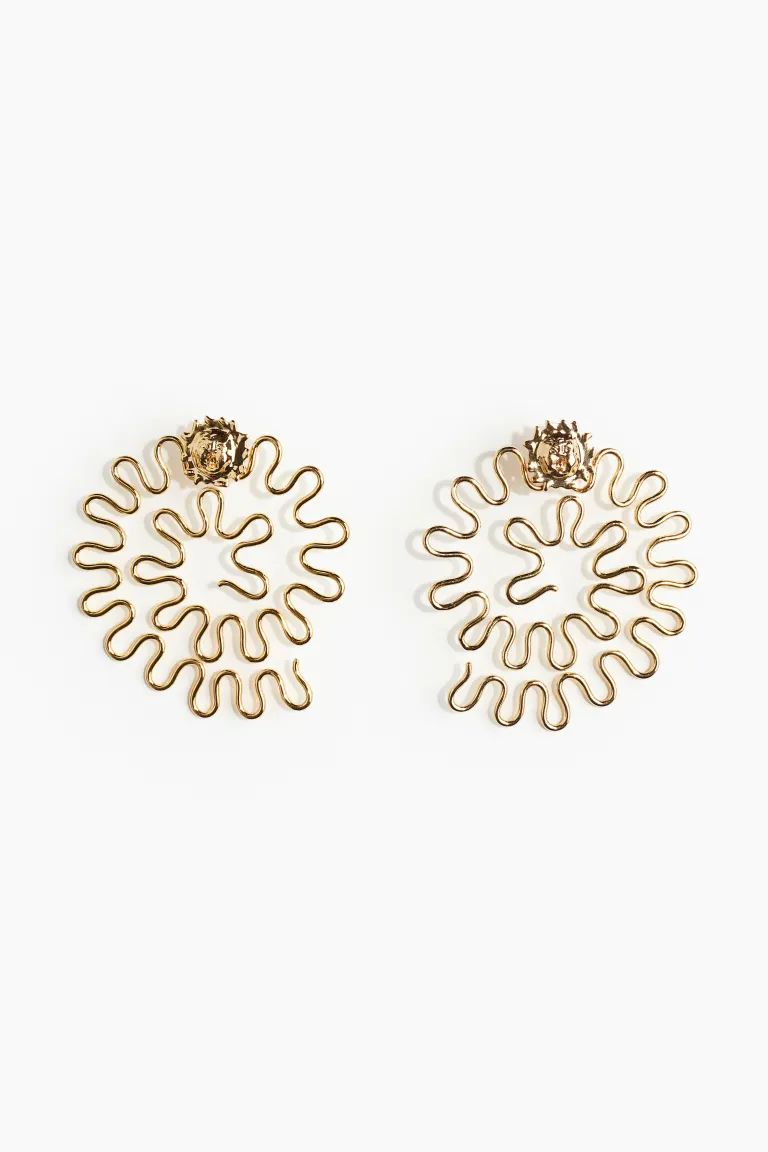 Spiral-design Wire Earrings - Gold-colored - Ladies | H&M US | H&M (US + CA)