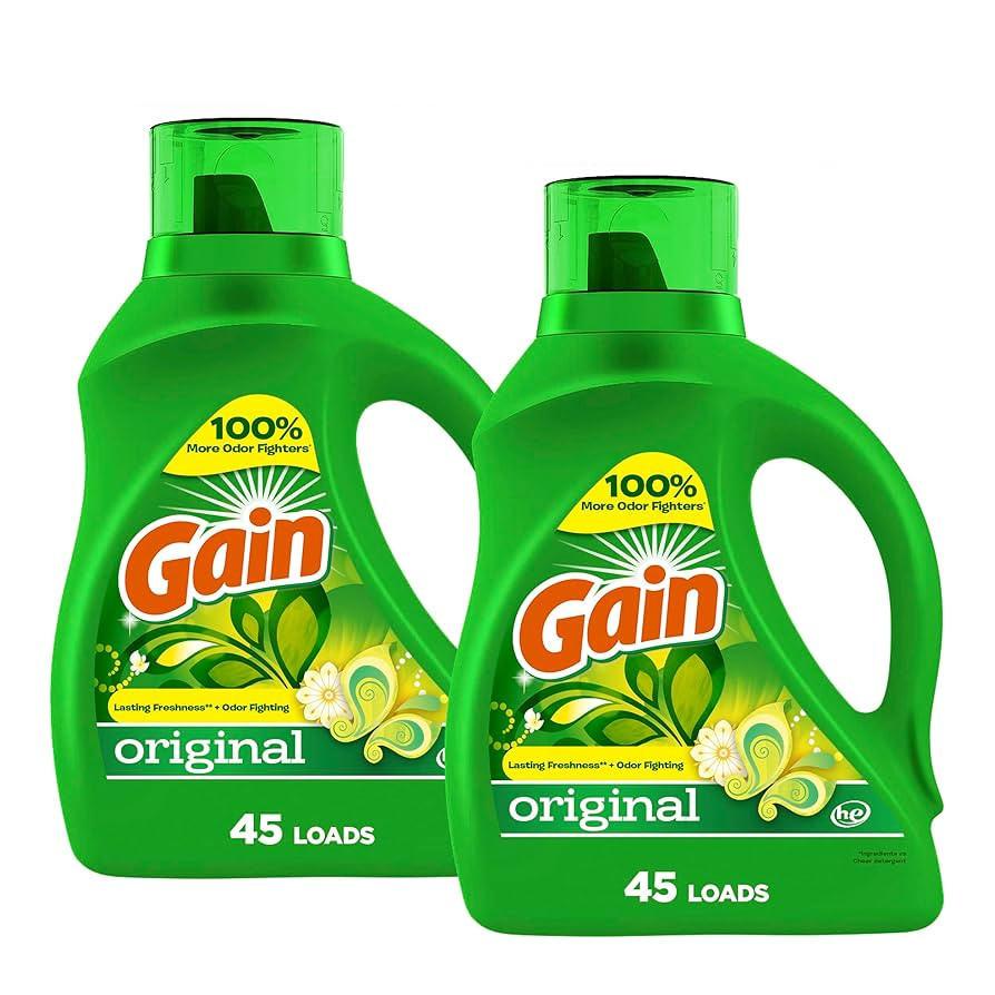 Gain Laundry Detergent Liquid Soap Plus Aroma Boost, Original Scent, HE Compatible, 90 Loads Tota... | Amazon (US)