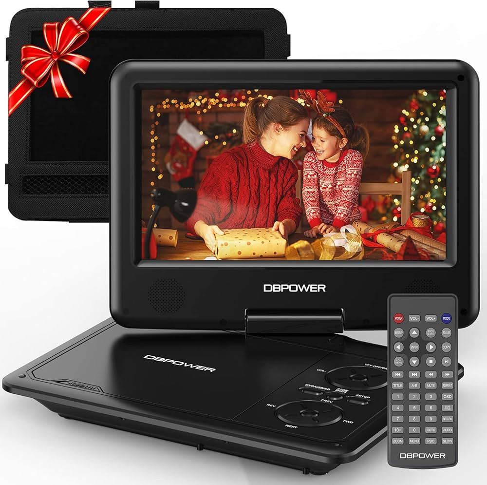 DBPOWER 11.5" Portable DVD Player, 5-Hour Built-in Rechargeable Battery, 9" Swivel Screen, Suppor... | Amazon (US)