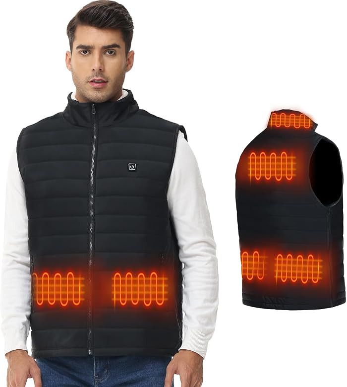 RGFQE Heated Vest Upgraded Battery Men's Women's Heated Quilted Vest with Battery Pack, Lightweig... | Amazon (US)