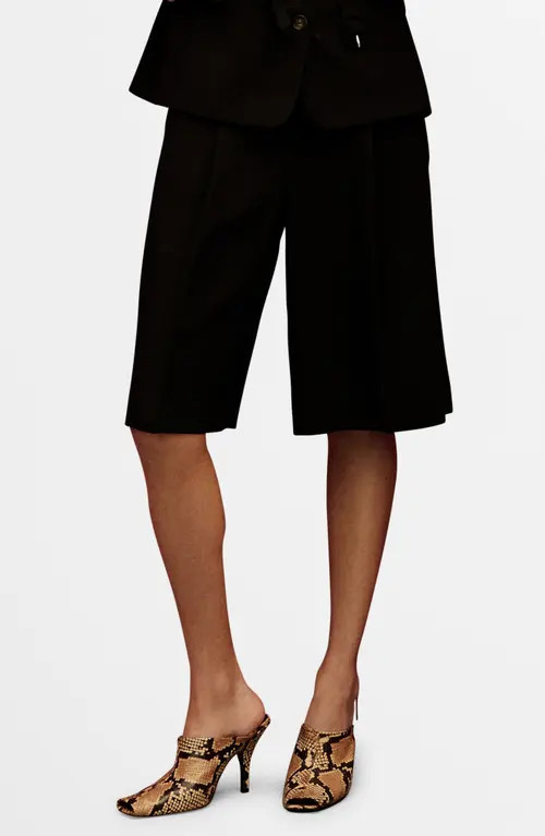 MANGO Bermuda Suit Shorts in Black at Nordstrom, Size 2 | Nordstrom
