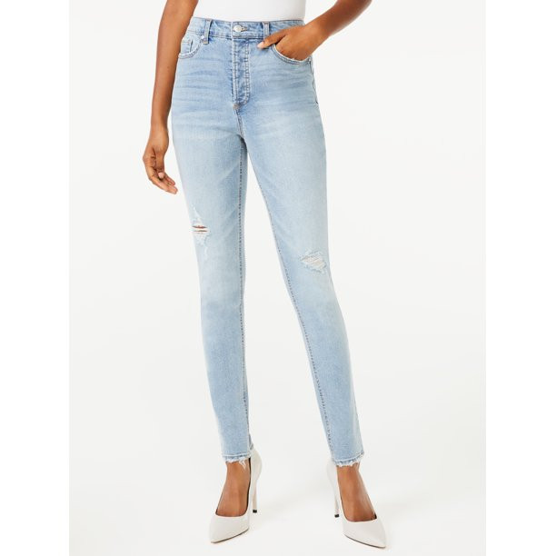 Scoop Women's Essential High-Rise Skinny Jeans - Walmart.com | Walmart (US)