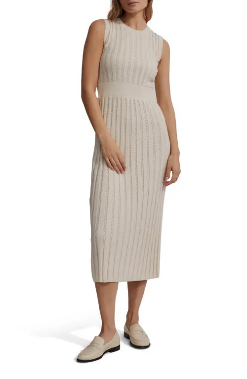 Varley Florian Sleeveless Sweater Dress in Birch at Nordstrom, Size Medium | Nordstrom