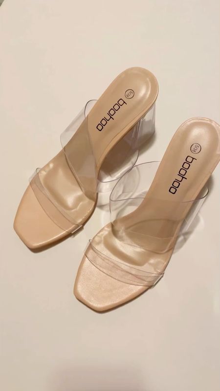 Clear heel mules / acrylic strappy sandals in nude 👠 - goes great with every outfit - on sale for under $35  

#LTKunder50 #LTKworkwear #LTKshoecrush