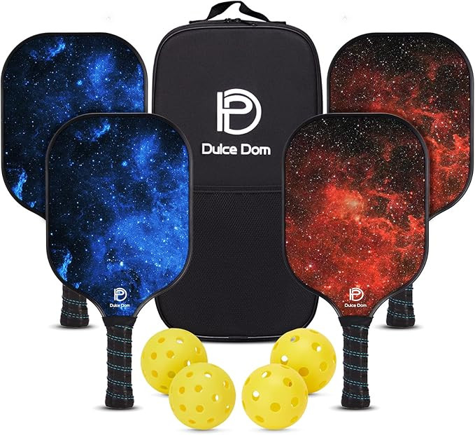 DULCE DOM Pickleball Paddles Set of 2/4 - USAPA Approved, Fiberglass Surface Pickleball Racket wi... | Amazon (US)