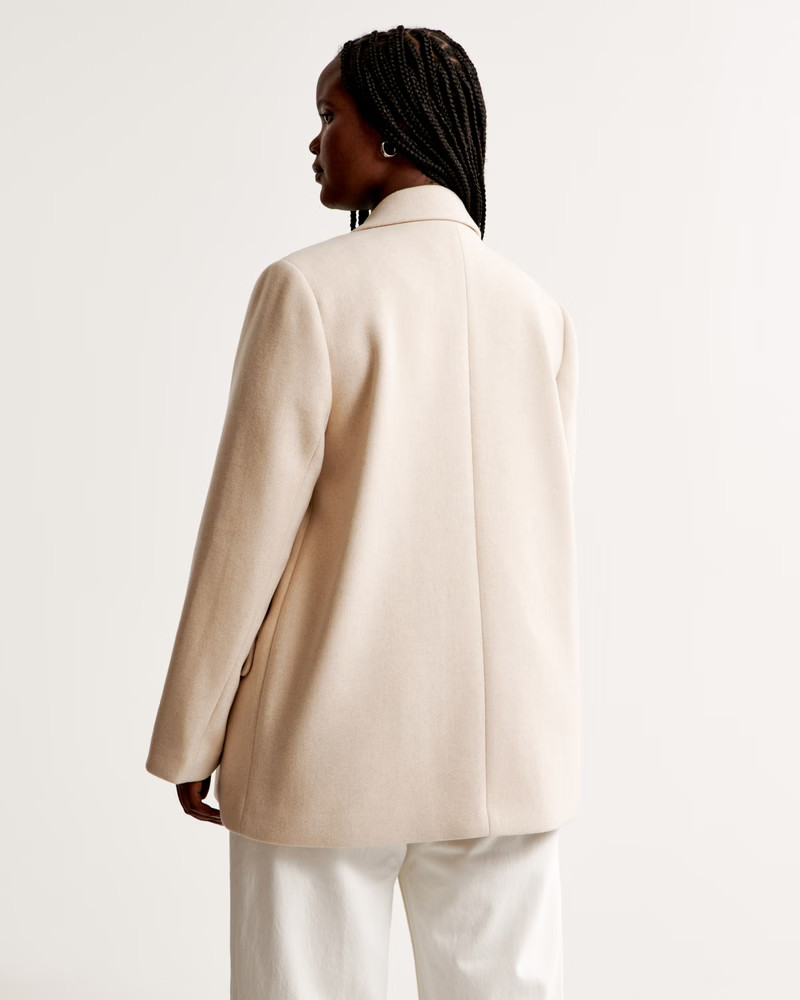 Heavyweight Wool-Blend Blazer Coat | Abercrombie & Fitch (US)
