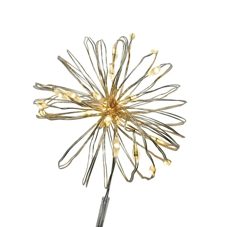 Indoor 25-Count Battery-Operated LED Ultra Slim Wire Christmas String Lights, Warm White, 8', by ... | Walmart (US)