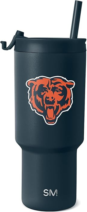 Simple Modern Officially Licensed NFL Chicago Bears 30 oz Tumbler with Flip Lid and Straws | Insu... | Amazon (US)