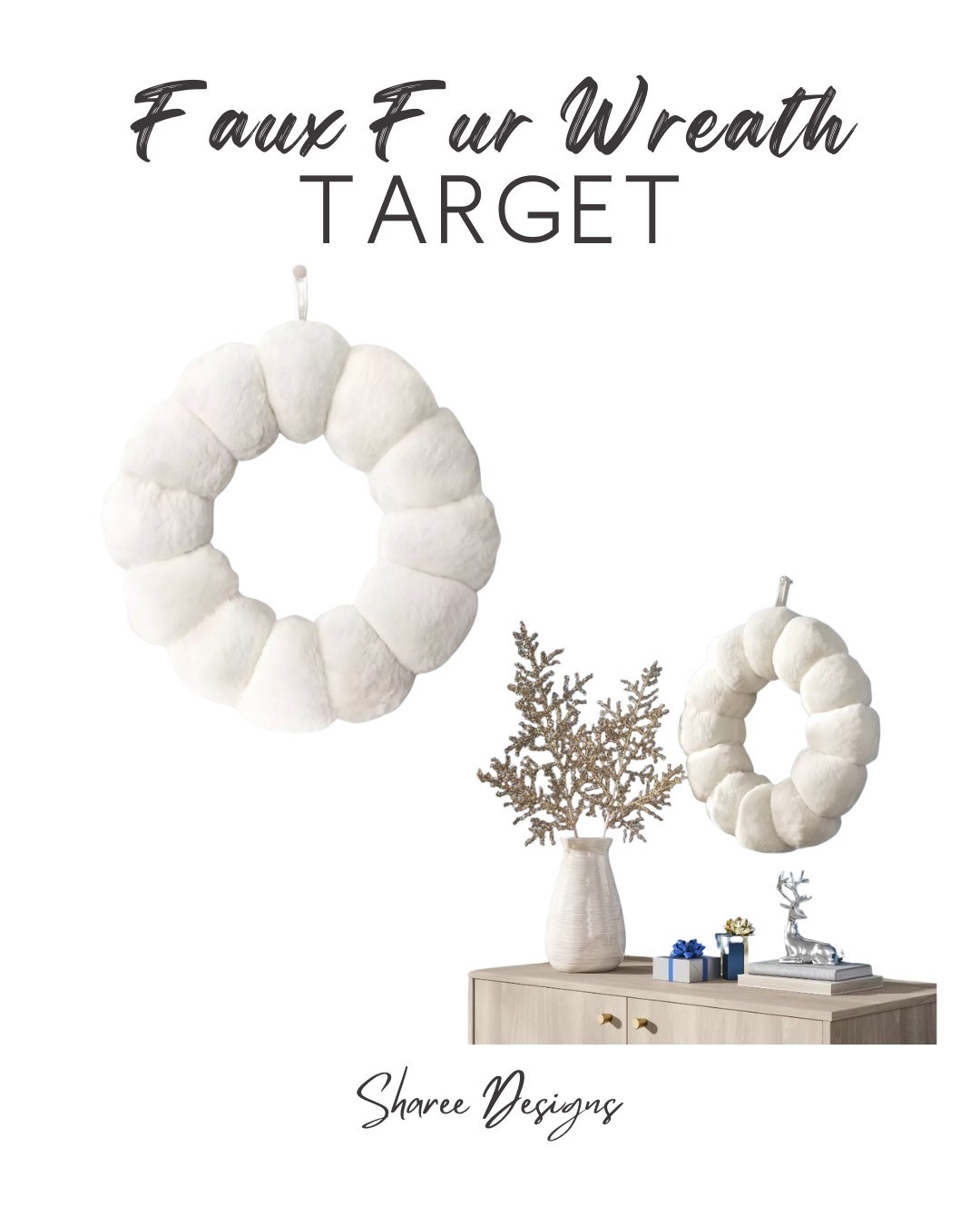 Add a touch of luxe to your holiday decor with this stunning faux fur wreath from Target! Perfect for creating a cozy and elegant vibe in any room. Hang it on your front door, above your mantel, or as a chic accent on an interior wall. This unique wreath brings warmth and texture to your festive decor. Faux fur wreath, Target finds, holiday decor, cozy elegance, winter decor, front door wreath, festive accents, holiday home styling.

#LTKSeasonal #LTKGiftGuide #LTKHoliday