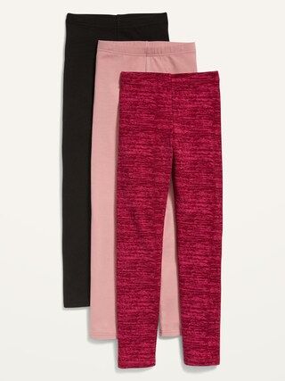 Jersey Built-In Tough Leggings 3-Pack for Girls | Old Navy (US)