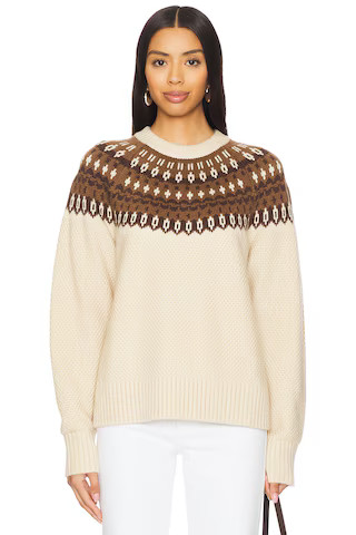 Lovers and Friends Andrea Fairisle Sweater in Beige & Brown Multi from Revolve.com | Revolve Clothing (Global)