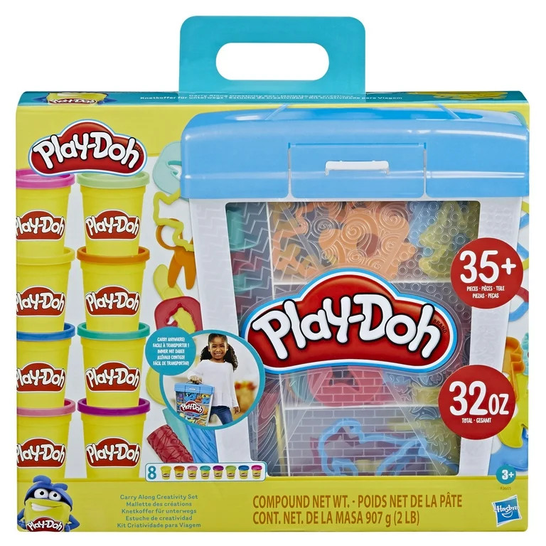 Play-Doh Carry-Along Creativity Set with 40 Tools, 8 Cans, and Carrying Case for Kids 3 and Up, N... | Walmart (US)