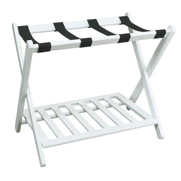 Luggage Rack with Shelf - White | Walmart (US)