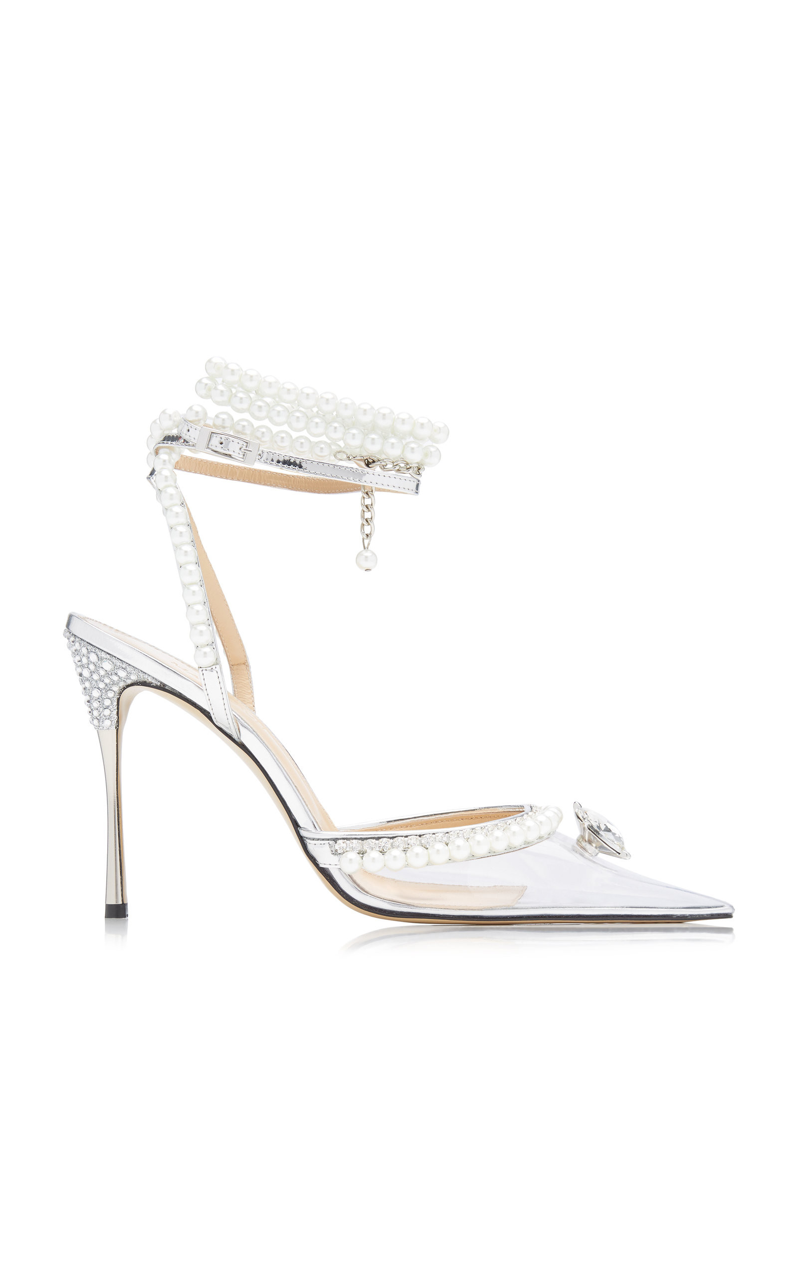 Mach & Mach Diamond Of Elizabeth Embellished Leather Pumps | Moda Operandi (Global)